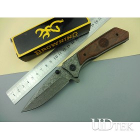 Browning 331 folding knife Damascus imitation grain UD50045